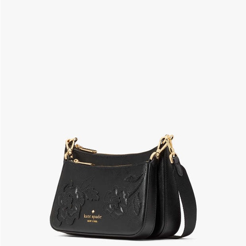 Kate Spade Black Crossbody Bag with Gold Accents - Picture 2 of 12